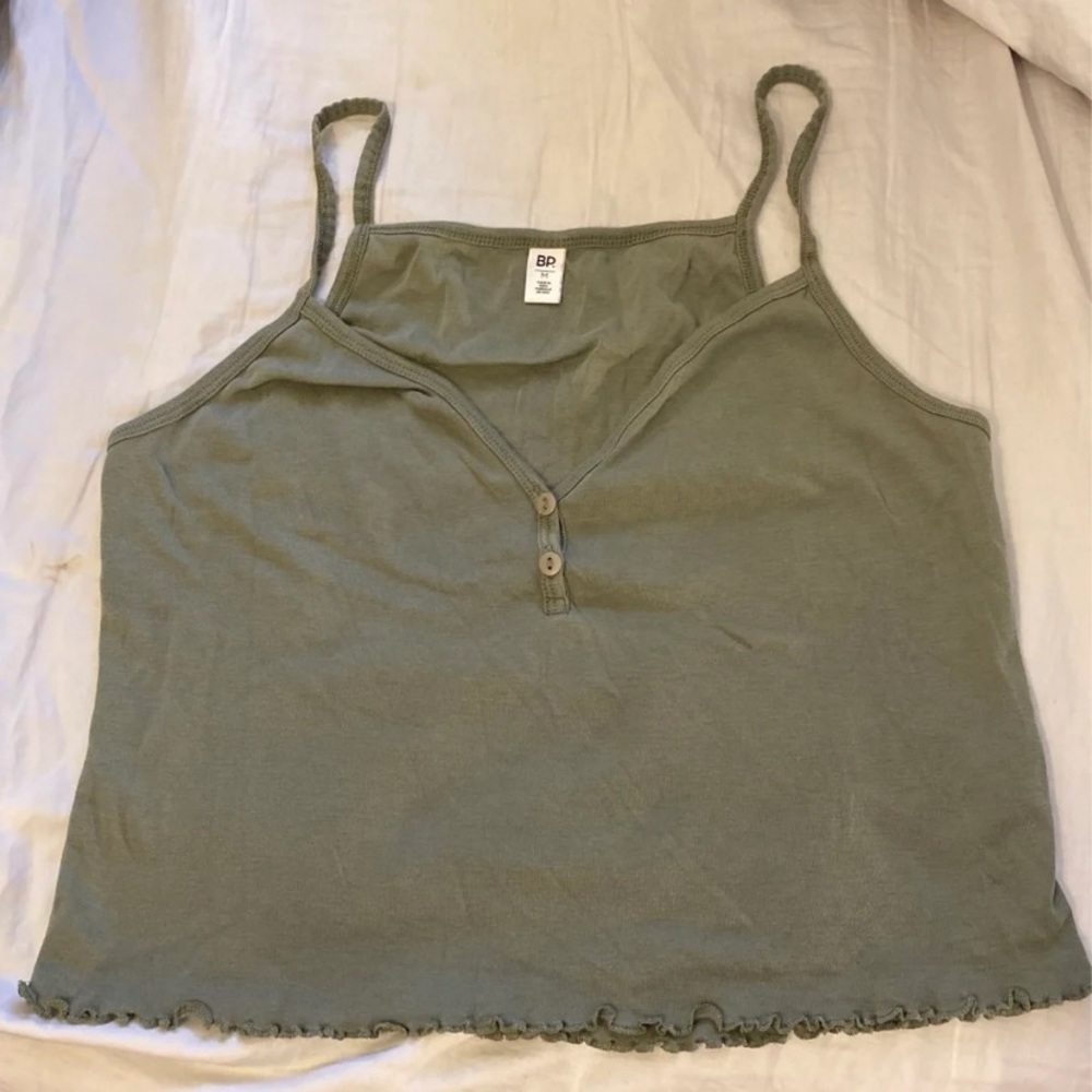 Olive green crop top